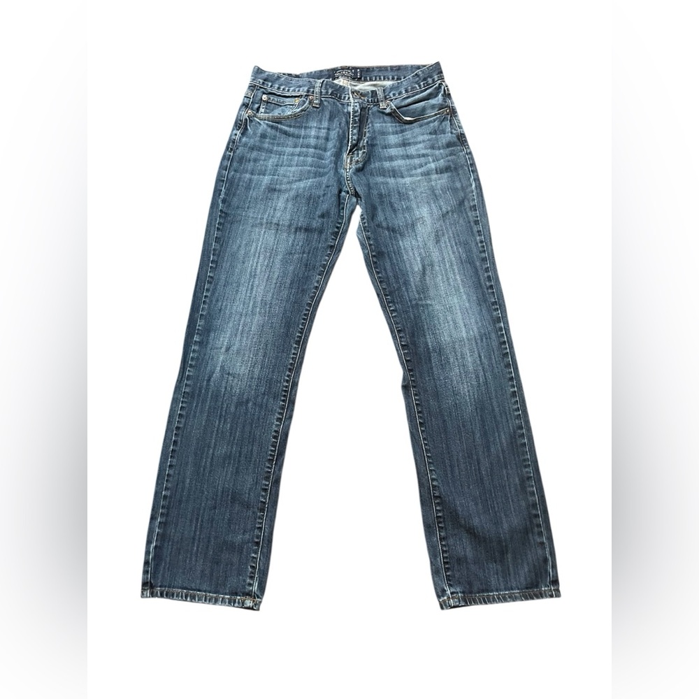 Lucky Brand 221 Straight Jeans Mens 32x32 Blue Medium Wash Stretch Denim